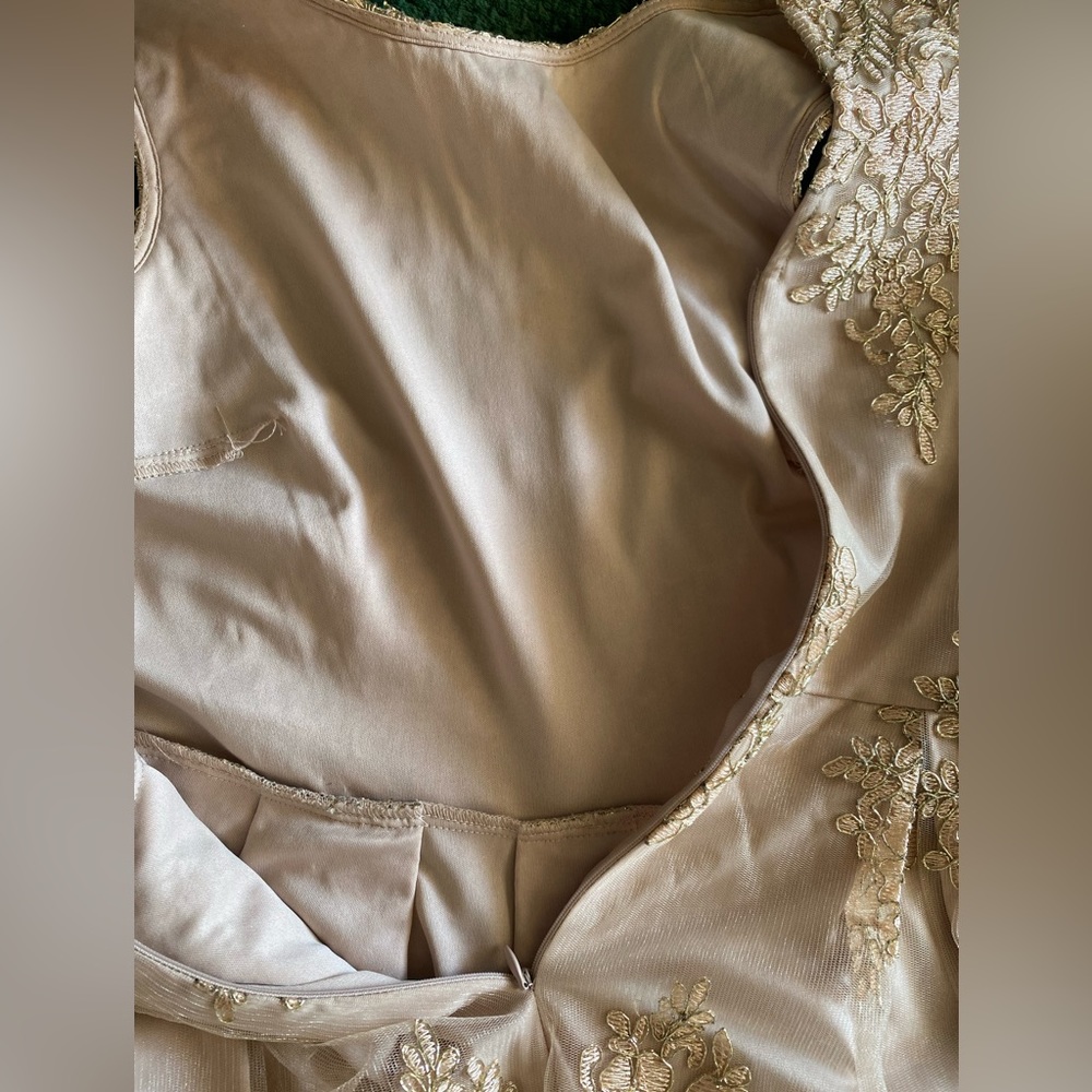Gold Embroidered Dress Studio One New York - Picture 8 of 11